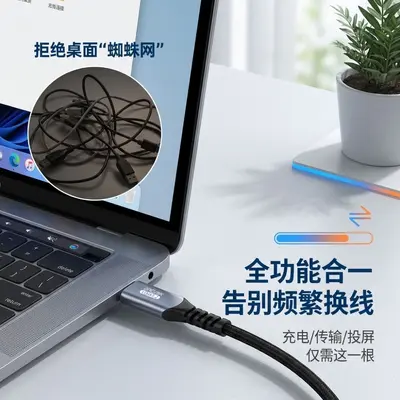 USB3.2 veri kablosu, 8K60Hz, 100W PD, Type-C