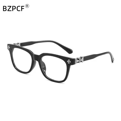 Square Frame Blue Light Blocking Glasses, Plain Lens, Unisex Classic Style - 8