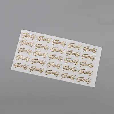 3D metal logo label, self-adhesive, hot stamping
