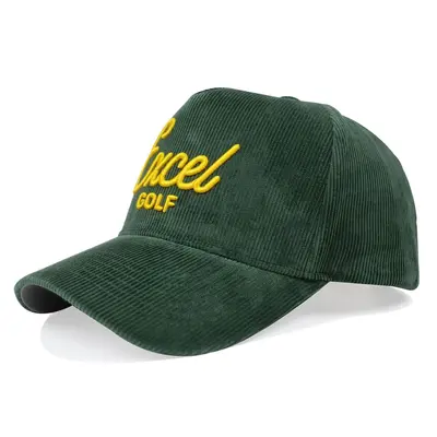 Green embroidered baseball cap men's adjustable