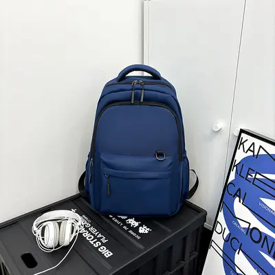Herren- und Damen-Rucksack mit Laptop-Fach, einfarbig