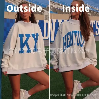 Reverse-Wear Fake Collar Sweatshirt, Heat Transfer Print, Custom College Team Design