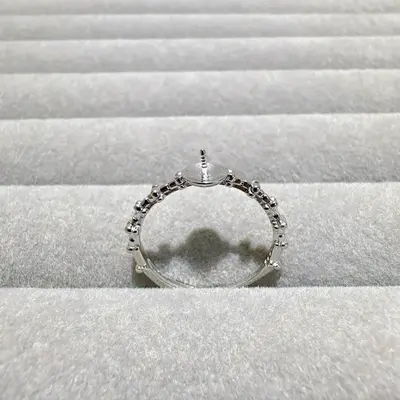S925 sterling silver freshwater pearl adjustable ring