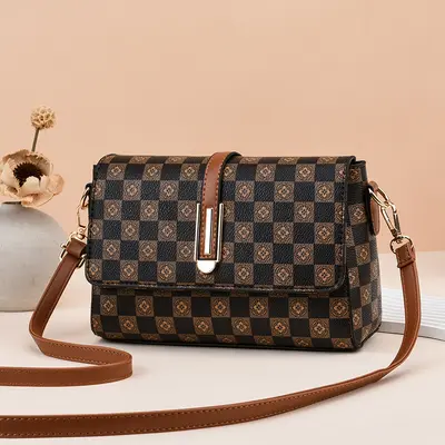 Middle-Aged Mom Crossbody Bag, Korean Style Simple Shoulder Bag - 8