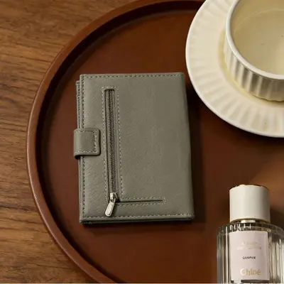 Passport wallet, leather look, RFID blocking, women's - 5