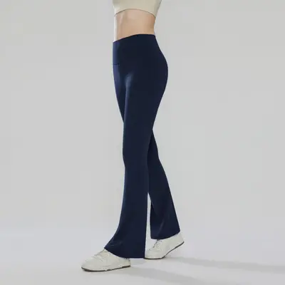 Yoga-Schlaghose mit hohem Bund, Pfirsich-Po-Effekt, bauchformend, mit Gesäßtasche - 12