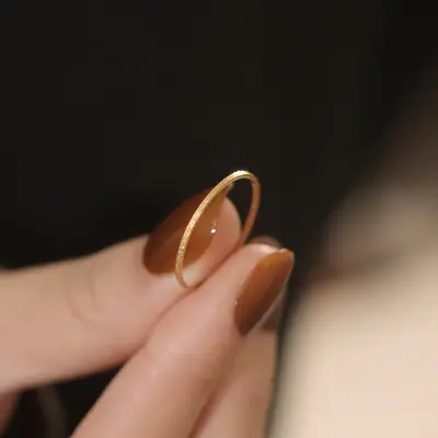 Titanyum çelik yüzük, 0.5mm, mat, kadın - 2
