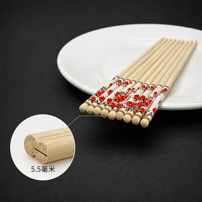 Tek kullanımlık bambu yemek çubuğu, bağımsız ambalajlı, gıda sınıfı, 100 adet