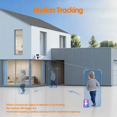 yoosee Wireless WiFi Überwachungskamera für Innen- und Außenbereich, Bestseller, hochauflösend, Nachtsicht, Smartphone-Fernsteuerung, intelligente KI-Überwachung - 4