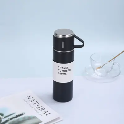 304er Edelstahl-Thermobecher, Geschenkset mit drei Deckeln - 7
