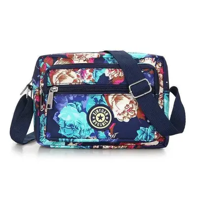 Nylon Fabric Floral Women's Mom Bag, Single Shoulder Crossbody Bag - 11