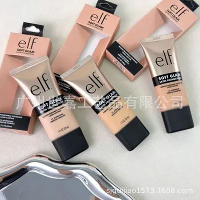 elf Soft Glam Satin Foundation, Satin-Glanz, mittlere Deckkraft