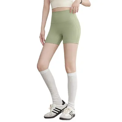 Kadın Yoga Şortu Yüksek Bel Pilates ve Koşu İçin - 5