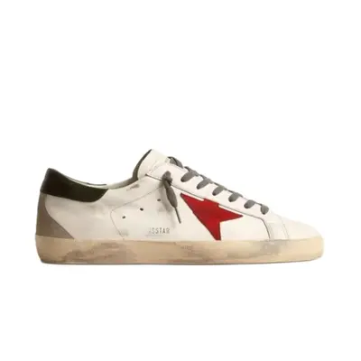 Distressed-Star-Sneaker aus echtem Leder, Colorblock