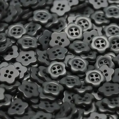Plum Blossom Resin Buttons for Black and White Shirts and Cardigans - 9