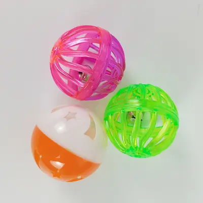 Colorful Bell Ball Cat Toy Set, Interactive, Includes Mouse - 10