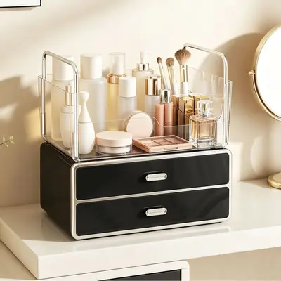 Cosmetics storage box with drawers, dustproof