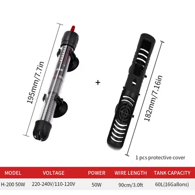 Aquarium Heater Rod with Automatic Constant Temperature Control, EU Plug - 13