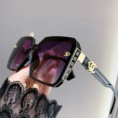 Women's Large-Frame Anti-UV Sunglasses for Round Faces - 8