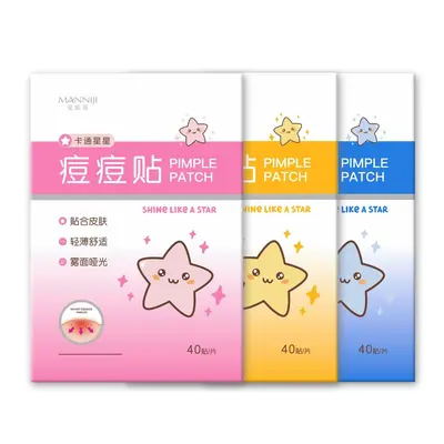 外贸爆款淡化疤痕斑点修痘印瑕疵遮盖粉刺五角星痘痘贴片祛痘印