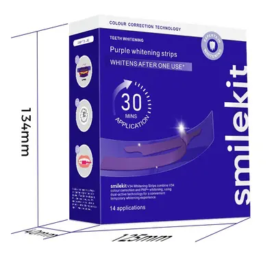 V34 violette Zahnaufhellungsstreifen, Gelbfleckenentferner - 8