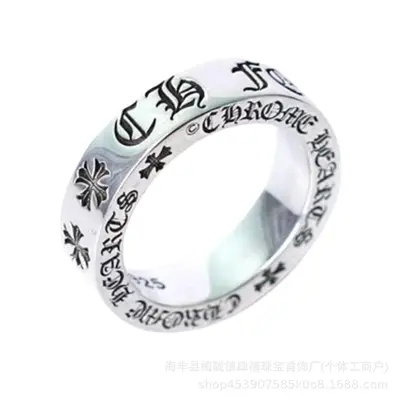 S925 Silver Cross Ring, Classic, Unisex, Vintage Style - 7