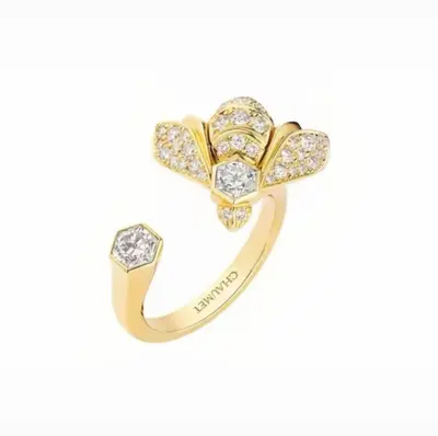 Honeycomb Ring, 925 Sterling Silver with Zircon, Little Bee Design for Women
