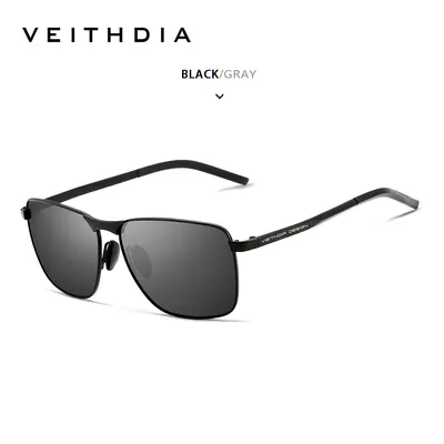 Men's Polarized Square Color-Changing Sunglasses, UV Protection - 7