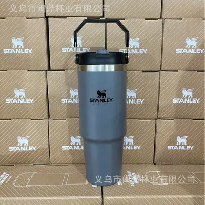 Stanley-Stil 30oz 16oz Isolierbecher aus 304 Edelstahl, mit Strohhalm und Griff - 10