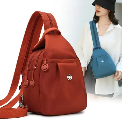 Yüksek görünümlü çok katmanlı naylon kumaş sırt çantası yeni çok amaçlı tek omuz kadın çantası Kore tarzı moda rahat hafif sırt çantası