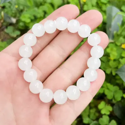 Eji Jing imitation jade deep love white jade bracelet simple elegant jade sweet bracelet live stream welfare bracelet - 12