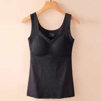 Ice Silk Women's Shaping Vest with Built-in Bra, Tummy Control