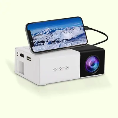 YG300 projector for home use, children screen projection, bedroom wall projection, supports 4K high-resolution mini portable projector - 2