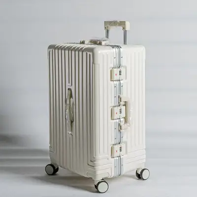 24 Inch Aluminum Frame Wheeled Luggage, Large Capacity, With Cup Holder - 10