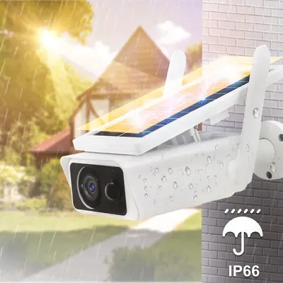 Full HD 1080P kablosuz PTZ güvenlik kamerası, güneş panelli - 5