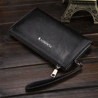 Playboy Men's Clutch Bag, Double Zipper, Multifunctional, Long Style - 3
