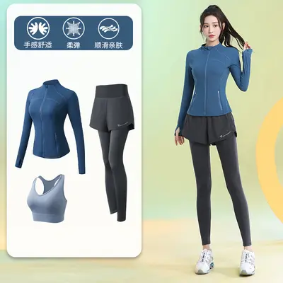 Kadın Uzun Kollu Profesyonel Yoga ve Fitness Kıyafeti - 7