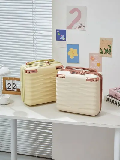 14 Inch Mini Carry-On Suitcase with Cosmetic Case and Combination Lock - 2