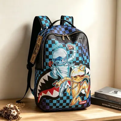 Grenzüberschreitende hochwertige Shark-Muster Trend-Marke großvolumiger Rucksack Kollektion Werksbestand direkt versand Freizeit Reise Experte - 5