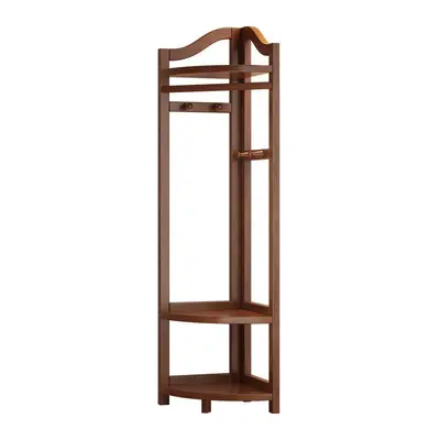 Corner Coat Rack Household Bedroom Floor-Standing Wall-Adjacent Integrated Clothes Hanger Storage Simple Organizer Daily Necessities Shelf Rack