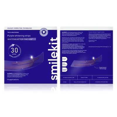 跨境爆款v34紫色牙贴去黄亮白牙齿炫白whitening strips 大盒牙贴