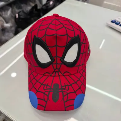 Kids Cartoon Sun Hat with Embroidered Spider Design Baseball Cap - 7