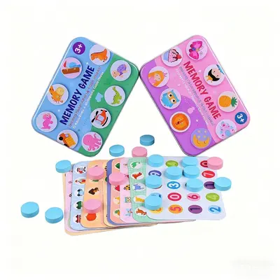 Children's Tin Box Memory Game, Logic and Brain Training Educational Toy
