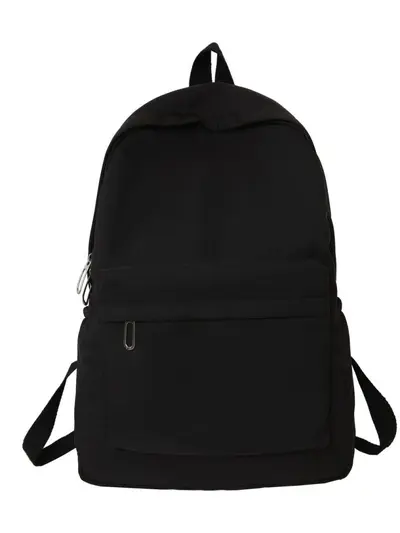 Women's Daily Backpack, Solid Colour, Large Capacity School and Travel Bag - 3