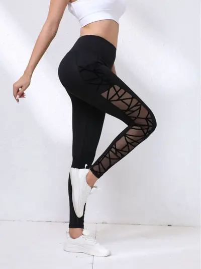 Women's Yoga Fitness Leggings with Pockets, Outdoor Sports Casual Pants