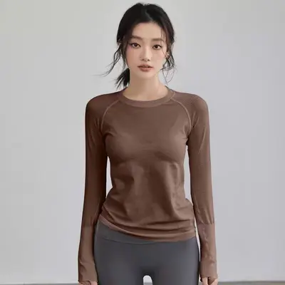 Women's Long-Sleeve Yoga Top, Quick-Dry, Autumn/Winter - 10
