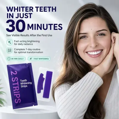 Fresh Purple Teeth Whitening Strips, Remove Stains and Yellowing - 5