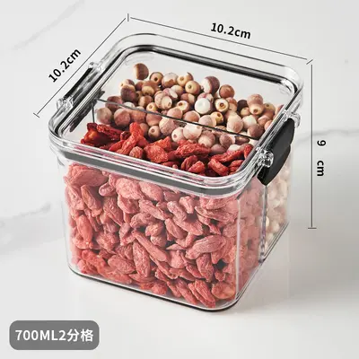 6-Compartment Airtight Storage Jar for Grains, Spices and Tea - 11