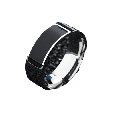 NFC smart ring, stainless steel, black - 3