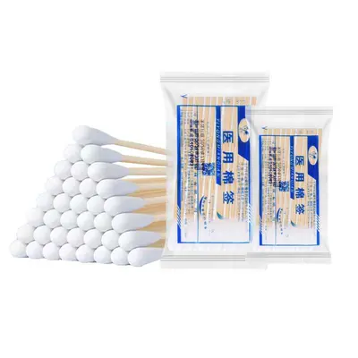 KBB pamuklu çubuklar, tıbbi steril jinekolojik dezenfeksiyon büyük pamuklu çubuklar, kulak temizleme bakımı, tıbbi pamuklu çubuklar, küçük ambalaj